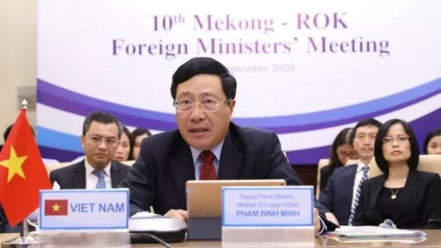 10th mekong rok foreign ministers meeting held online
